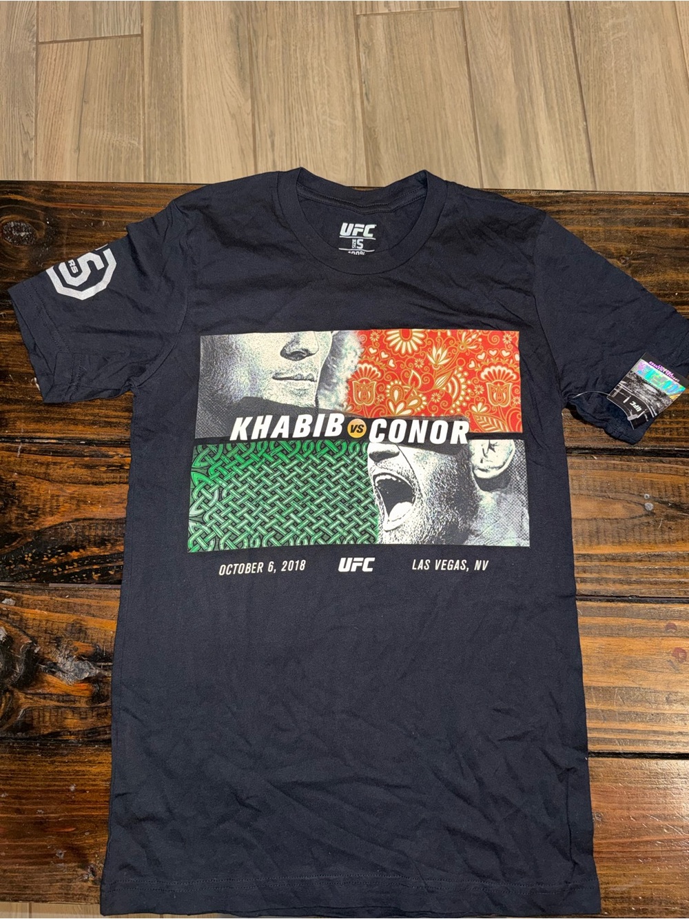 UFC Official Khabib vs Conor McGregor black graphic t-shirt
